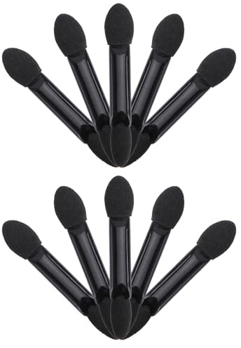 Disposable 10pcs Brush Eyeshadow Dual Sided Sponge Tipped Oval Applicator