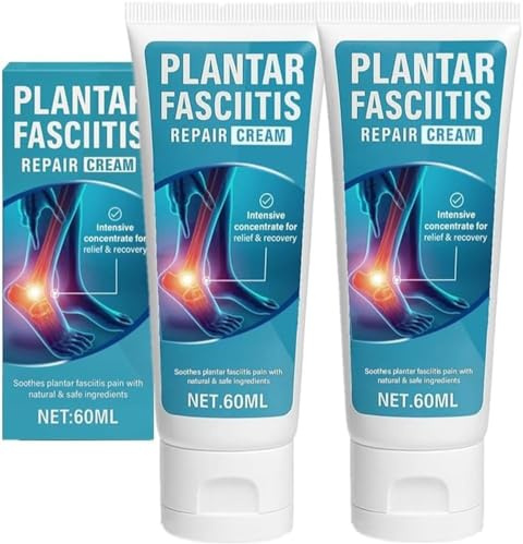 Crema para el alivio de la fascitis plantar, bálsamo de acción rápida para pies y talones, bálsamo hidratante para el cuidado de los pies, para talones secos y agrietados - Alivia el arco
