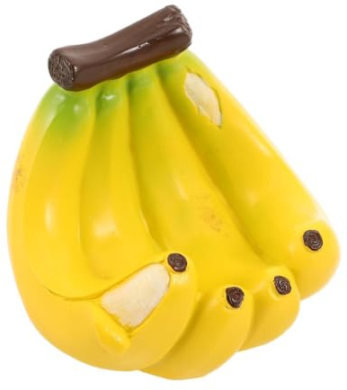 WATIIFUFU Mangeoire à Oiseaux en Résine Jaune de Banane, Résistante aux Intempéries et Légère, pour Suspendre aux Arbres Le Jardin, Dimensions 12x10x9,5cm
