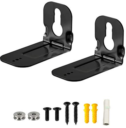 Lot de 2 supports muraux pour barre de son Samsung HW-B550 B450 Q990B Q990C Q800B S60A N950 MS750 MS751 HW-MS650 HW-A55C, 2 supports muraux noirs pour barre de son avec kit de matériel de montage