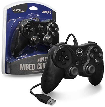Armor3 Controlador de juego con cable Nuplay para PS3 (negro)