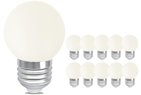 BELINGGO Kleine LED Nachtlicht Mood Glühbirnen E27 1W Weichweiß 3000K Nicht Dimmbar Energiesparend 10W Äquivalent für Schlafzimmer Nachttischlampe Wandlampe Stehlampe Treppenbeleuchtung 10er
