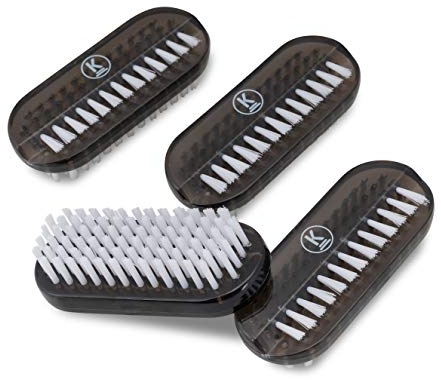 K-Pro Hand- & Nagelbürste 4er Set – doppelseitige Fingernagelbürsten aus stabilem Kunststoff zur Reinigung von Gelnägeln, Händen & Tierpfoten – ideal für Bad, Nagelstudio, Werkstatt & Haushalt