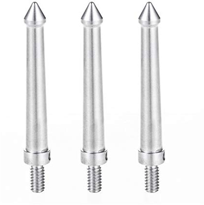 Selens 3Pcs Tripod Foot Long Spikes Stainless Steel Compatible 1/4 Universal for Tripod Monopod Leg Shooting Photography Accessories Equipment Mount Adapter