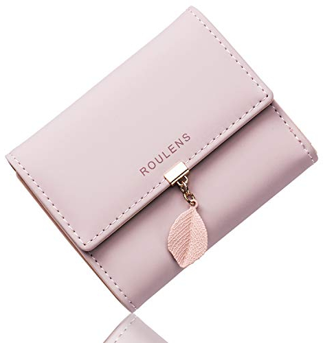 Roulens Damen Geldbeutel mit RFID Blockierung, Klein und im Kurzformat Portemonnaie Damen PU Leder Portemonnaie Kleine Brieftasche Geldbörse Für Frauen Die Farbe ist sehr schön mit Mehreren Fächern