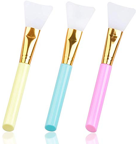 3 PCS Premium Silicone Face Mask Brush, AULLUA Mask Beauty Tool, Soft Silicone Facial Mud Mask Applicator Brush, Hairless Moisturizers, Body Lotion and Body Butter Applicator Tools