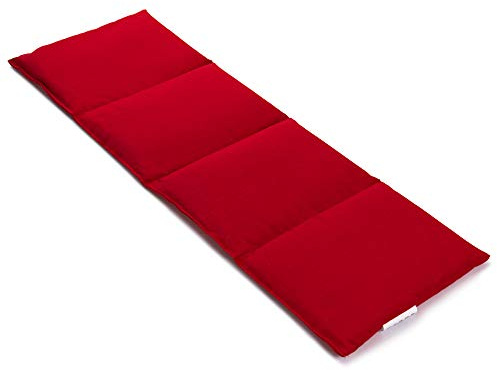 4-Kammer Kirschkernkissen 20x60cm groß - Wärmekissen & Kältekissen - 60x20cm Körner-Kissen Kirschkerne, kirschrot