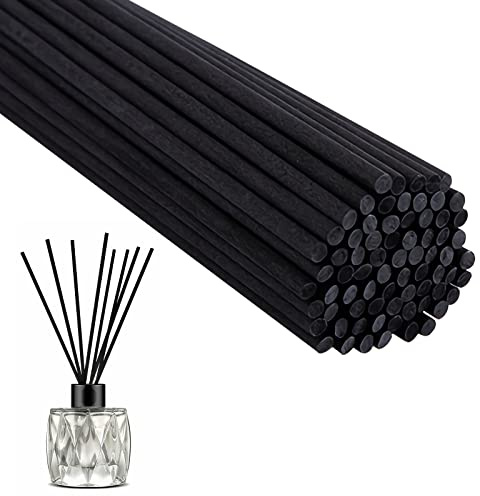 150 Stück Raumduft Stäbchen YUTOU Natürlicher Fasern Rattanstäbchen Reed Diffusor Stöcke ätherisches Öl Aroma Diffusor Stöcke Rattan Reed Diffuser Sticks, 20 cm * 3 mm, Schwarz
