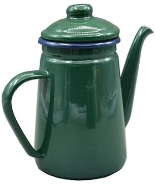 EdirFtra Tea Pot Emaille Kaffeekanne 1l Wassertopf für Kaffee Tee Milchöl Induktion Kochherd Gasherd Universal.