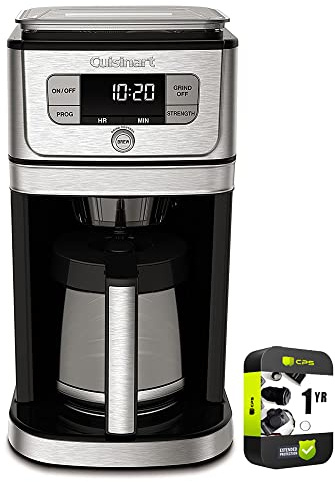 Cuisinart DGB-800 Burr Grind & Brew 12 Cup Coffeemaker Bundle with 1 YR CPS Enhanced Protection Pack