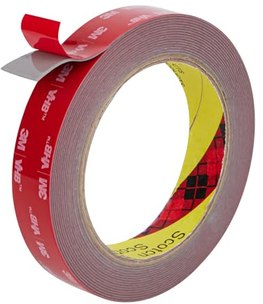 FIXCHORD 3M VHB Cinta Adhesiva Doble Cara Extra Fuerte, Cinta Adhesiva de Montaje Fuerte e Impermeable para Tiras de Iluminación LED, Decoración de Hogar y Oficina, Gris (15.4FT×0.78IN)