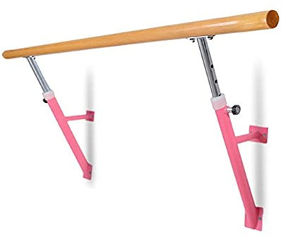 XAoSCd Wandmontierte Ballettstange Für Zu Hause, Professionelle Ballettstange, Verstellbare Dehn-Tanzstangen-Trainingsausrüstung Für Frauen = (Rosa 1,5 M)