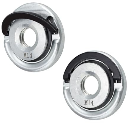 Meuleuse Intérieur M14 2 Pièces, Ecrou Meuleuse HSS, Version Autobloquante, Ecrou de Serrage Rapide pour Meuleuse, pour un Changement Rapide des Disques à Tronçonner sur les Meuleuses D'angle