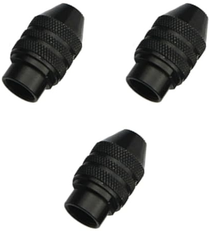 jojofuny 3pcs Keyless Mini Alloy Drill Chuck Drilling Adapter Converter Holds Drill Bits for Power Hand