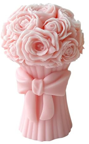 3D-Herz-Blumenstrauß-Form, romantische Liebe, 3D-Rosenstrauß-Kerzenformen, Silikon-Kunsthandwerksset, Kerzenherstellung, Basteln, Heimdekoration, Hochzeitsdekoration