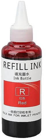 Stempel-Nachfülltinte, 100 Ml, Hohe Haftung, Schnell Trocknend, Farbecht, Weit Verbreitete Ei-Dater-Tinte für Business School Family für Papieroberflächen (Rot)