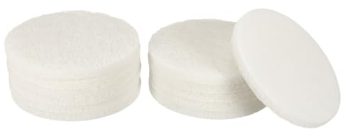 sourcing map 12pcs Scrubber Scouring Pads 450 Grits 5 Inch Drill Power Brush Hoop and Loop Surface Conditioning Disc Drill Scuffing Disc Scrub Pads for Home Kitchen Cleaning, White