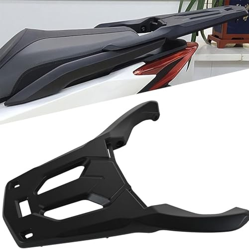 DFFMQSJ Compatible con Honda Forza NSS350 2018 – 2024. Portaequipajes trasero para motocicleta, portaequipajes, soporte de caja superior, soporte de almacenamiento trasero, aleación de aluminio, negro