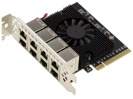 KALEA-INFORMATIQUE Tarjeta controladora de Red PCIe 8 Puertos RJ45 Gigabit LAN Ethernet 10 100 1000 Mbps 1G con chipset REALTEK RTL8111H