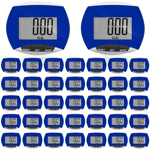 Weewooday Lot de 24 podomètres simples à clipser pour la marche avec affichage numérique - Podomètre de poche pour homme et femme adulte