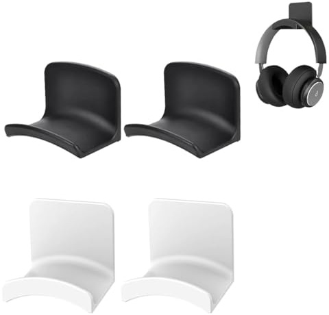 4 Stück Headset Halterung, Universal Kopfhörer Haken Wandhalterung Ohrhörer Aufhänger mit Starkem Klebeband, für mehrere Geräte, Desktop, Wand, Tisch, Gaming Kopfhörer