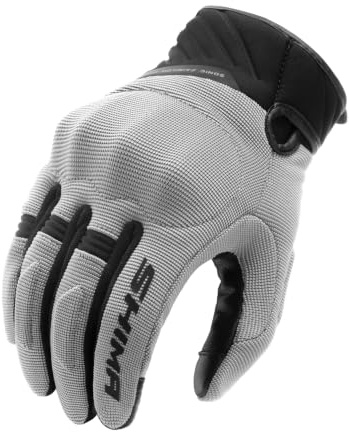 SHIMA SONIC Motorrad Handschuhe Herren Kurze Sommer Motorradhandschuhe Schutz Schutzkleidung Touchscreen Motorcycle Belüftet Verstärkt Leicht Motorbike Sommerhandschuh (Männer, Grau, S)