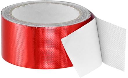 PATIKIL Ruban De Réparation Pour Store 8m x 5cm Rouge (2 x26.24ft) | Ruban Toile Imperméable, Kit De Patch De Réparation Adhésif Pour Bâche PVC Tente Store Toile Voiture Aménagée Voile