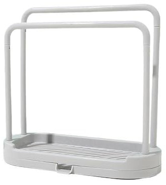Escurridor de Cocina para organizar paños de Limpieza y Toallas, Gris, 20,5 cm
