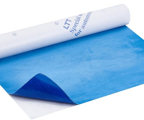 NBEADS 1.64 Iarda/1.5 M Tessuto Autoadesivo In Microfibra, Pellicola Autoadesiva Da 31.6cm In Finta Pelle Scamosciata Per Artigianato Fai Da Te Fatto A Mano, Cielo Blu Profondo