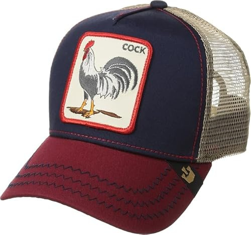 Genérico Gorra de béisbol Hombre Estilo Trucker – Parche Gallo Bordado – Rejilla Transpirable y Cierre Ajustable – Gorra Casual de Moda