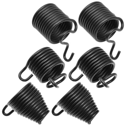 Happyyami Pneumatic Shovel Retainer Spring Set 6pcs Universal Air Bits Replacement for Air Hammer Tools 150-250mm Steel Springs for Rust Removal and Metalworking Accessories