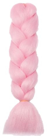 EIHI 1PCS Extension per Treccine Africane Extension,24Riaggiunta Meches Treccia Capelli,Jumbo Braisd,Extension Capelli Treccine,Capelli Sintetici per Treccine,Ciocche Colorate per Trecce,Rosa