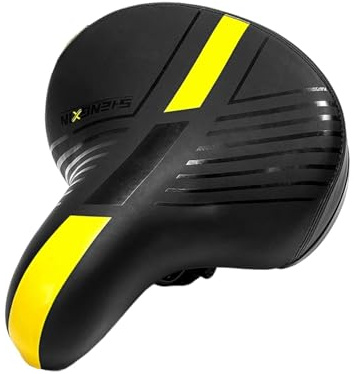 Lljsszr Sella Ergonomica per Bici da Strada E da Montagna, Ammortizzante, Antiscivolo, Comoda Sella per Bici da Uomo E da Donna, Accessori per Biciclette, Giallo