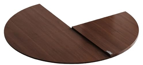 DIHRVTHC Tablero de Mesa Redonda Plegable – Tablero Redondo Extragrande Plegable para fácil Almacenamiento, Superficie de Madera Maciza Duradera para Uso doméstico, Eventos y Exteriores(Walnut,1.3m)