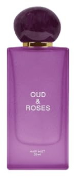 Ahmed Al Maghribi Oud & Roses Hair Mist 50ml – Hydrating & Nourishing Hair Perfume with Turkish Rose, Oud, Sandalwood & Musk – Long-Lasting Fragrance