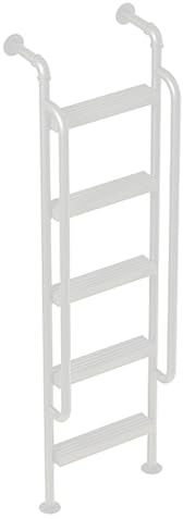 Metal Bunk Bed Ladder High Loft Attic Step with Wood Foot Pedal Wall Mounted Egress Ladder Customizable Size (63in) - Durable & Safe for Kids
