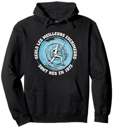 Esgrimista Jugador Cumpleaños Nacido en 1973 Vintage Esgrima Sudadera con Capucha