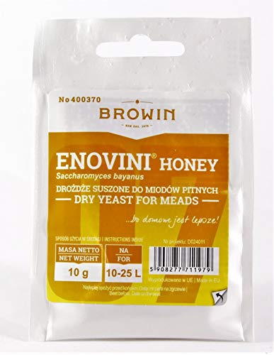 Honigwein Hefe - 10g/25L - Browin - Trocken Methefe - | Metwein | Weinhefe | Hefe Weißwein und Rotwein Naturhefe