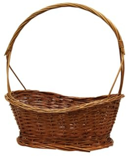 Cesta DE Mimbre Grande para Lotes y Ofrendas de Flores - 56x35x60 cm
