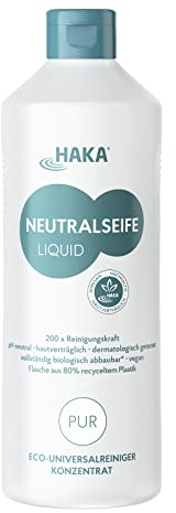 HAKA Neutralseife Liquid, Allzweckreiniger, 1L, Universalreiniger für den Haushalt und Auto, pH-neutrales Reinigungsmittel, Konzentrat, Frischeduft