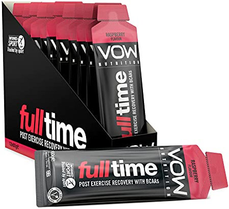 Vow Full Time x 12 60g Sachet Pack Energy Gels with BCAAs, 22g Carbohydrates, Amino Acids, Informed Sport Approved, Endurance Sports, Cycling, Running, Soccer, Rugby, Football Supplements