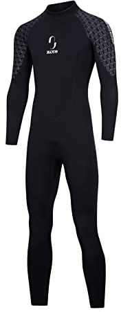ZCCO, Muta da uomo in neoprene, 3 mm, con maniche lunghe, per immersioni, per spearfishing, snorkeling, surf, canoa, sub da uomo, colore nero, M
