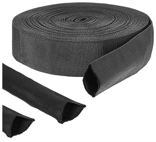 BORDSTRACT Guaina Protettiva Denim 7,5m 40mm×27mm, Antifuoco Isolante Calza Protezione per Tubi Idraulici/Torcia Saldatrice TIG/Plasma, Copri Tubi Resistente all'Usura