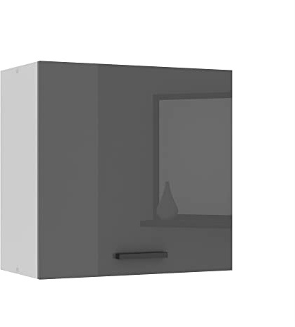 Belini Hängeschrank Küche SG 60 cm, mit 1 Tür, Silber Hochglanz | Küchenschränke, Oberschrank, Küchenhängeschränke, Wandschrank Hängend