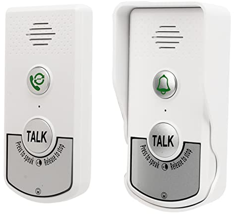 Sonnettes D'Interphone sans Fil 1000 M de Distance Excellente Puce Interphone Vocal Blanc Sonnettes de Porte Intelligentes Portables pour les Maisons Hôtels Villas Usines