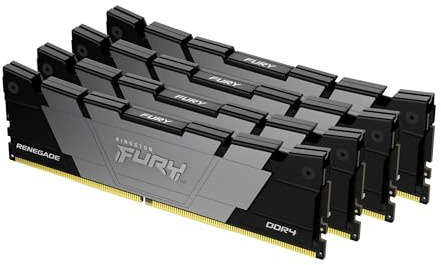 Kingston FURY Renegade 128GB 3200MT/s DDR4 CL16 DIMM (Kit of 4) Desktop Gaming Memory - KF432C16RB2K4/128