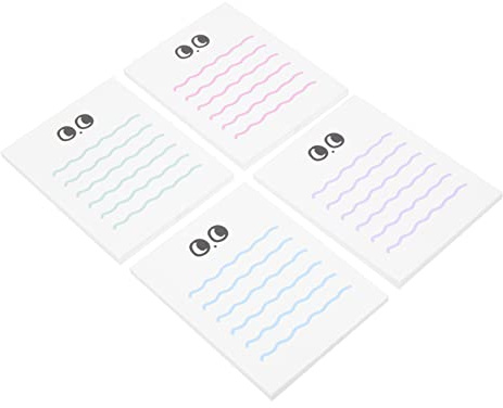 MAGICLULU Notizblock 4 Stück-Pack mit Cartoon Motiven Papier zum Schreiben Praktisches to Do Liste und Terminplanungspapier Glattes Tragbar für Kinder und Jugendliche