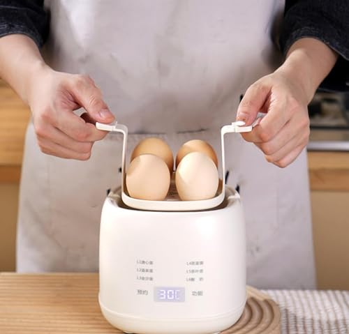 Fully Automatic Smart Egg Cooker Fully Automatic Smart Egg Cooker,2024 New Rapid Egg Cooker,Smart Egg Cooker,Electric Egg Boiler Machine Mini Egg Cooker For Steamed,Hard Boiled,Soft Boiled Eggs (White