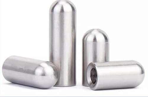 JUMELA Perno di Posizionamento Perno filettato Interno in Acciaio Inossidabile 304 Perno Forato cilindrico a Testa Tonda Perno Cavo M3/M4/M5/M6 2/5/10 Pezzi (Size : 10pcs 5X14XM3)