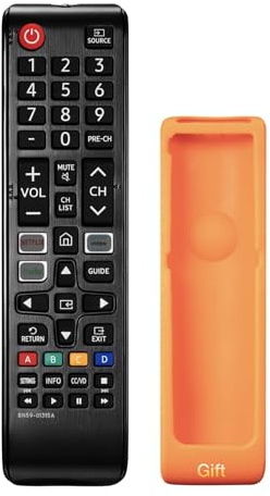 Telecomando di ricambio per Samsung TV BN59-01315A, custodia in silicone arancione brillante | pulsanti Netflix/Prime rapidi, ampia compatibilità (non universale), 1 anno di garanzia